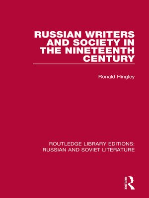 cover image of Russian Writers and Society in the Nineteenth Century